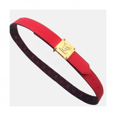 Louis vuitton 2019 Ladies Reversible Canvas & Leather Belt - 루이비통 2019 여성용 리버시블 캔버스 & 레더 벨트 LOUBT0031.Size(3.0cm).레드