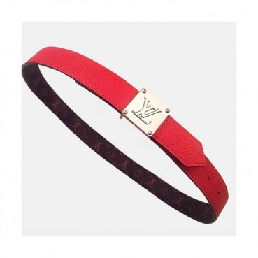 Louis vuitton 2019 Ladies Reversible Canvas & Leather Belt - 루이비통 2019 여성용 리버시블 캔버스 & 레더 벨트 LOUBT0030.Size(3.0cm).레드