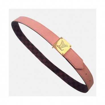 Louis vuitton 2019 Ladies Reversible Canvas & Leather Belt - 루이비통 2019 여성용 리버시블 캔버스 & 레더 벨트 LOUBT0029.Size(3.0cm).핑크