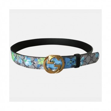 Gucci 2019 Ladies Leather Belt - 구찌 2019 여성용 레더 벨트 GUBT0019.Size(3.4cm).블루