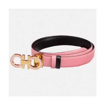 Salvatore Ferragamo 2019 Ladies Reversible Leather Belt - 살바토레 페라가모 2019 여성용 리버시블 레더 벨트 FERB0007.Size(2.5cm).핑크