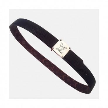Louis vuitton 2019 Ladies Reversible Canvas & Leather Belt - 루이비통 2019 여성용 리버시블 캔버스 & 레더 벨트 LOUBT0021.Size(3.0cm).블랙