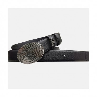 Prada 2019 Mens Business Leather Belt - 프라다 2019 남성 신상 비지니스 레더 벨트 PRABT0003.Size(3.5cm).블랙