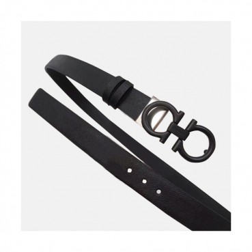 Salvatore Ferragamo 2019 Ladies Leather Belt - 살바토레 페라가모 2019 여성용 레더 벨트 FERB0006.Size(2.5cm).블랙