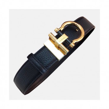 Salvatore Ferragamo 2019 Mens Leather Belt - 살바토레 페라가모 남성용 레더 벨트 FERBT0001.Size(3.5cm).블랙