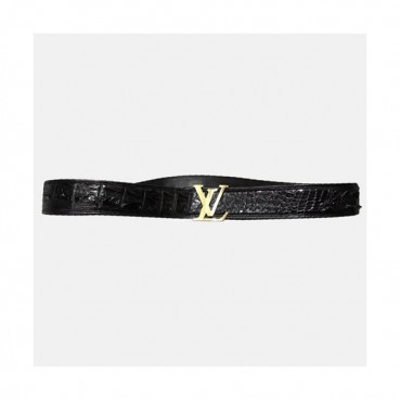 Louis vuitton 2019 Mens Crocodile Leather Belt - 루이비통 2019 남성용 크로커다일 레더 벨트 LOUBT0020.Size(3.8cm).블랙