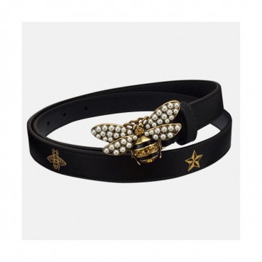 Gucci 2019 Ladies Leather Belt - 구찌 2019 여성용 레더 벨트 GUBT0009.Size(2.0cm).블랙