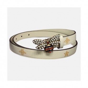 Gucci 2019 Ladies Leather Belt - 구찌 2019 여성용 레더 벨트 GUBT0010.Size(2.0cm),화이트