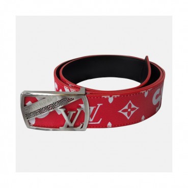 Louis vuitton 2019 Mens Leather Belt - 루이비통 2019 남성용 레더 벨트 LOUBT0014.Size(4.0cm).레드