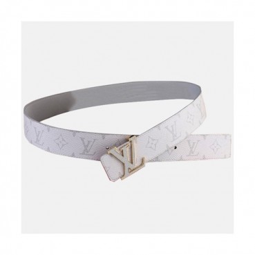 Louis vuitton 2019 Mens Leather Belt - 루이비통 2019 남성용 레더 벨트 LOUBT0010.Size(4.0cm).화이트금장,화이트은장