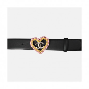 Chanel 2019 Ladies Leather Belt - 샤넬 2019 여성용 레더 벨트 CHABT0017.Size(3.0cm).블랙