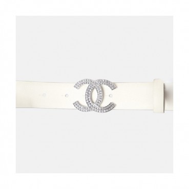 Chanel 2019 Ladies Leather Belt - 샤넬 2019 여성용 레더 벨트 CHABT0011.Size(3.0cm).화이트