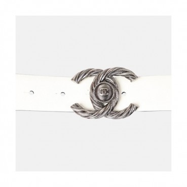 Chanel 2019 Ladies Leather Belt - 샤넬 2019 여성용 레더 벨트 CHABT0005.Size(3.0cm).화이트