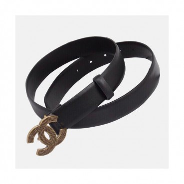 Chanel 2019 Ladies Leather Belt - 샤넬 2019 여성용 레더 벨트 CHABT0003.Size(3.0cm).블랙
