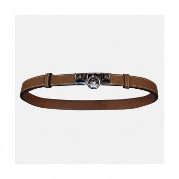 Hermes 2019 Kelly Ladies Epsom Leather Belt - 에르메스 2019 켈리 여성용 엠송 레더 벨트 HERBT0028.Size(1.8cm).브라운금장,브라운은장