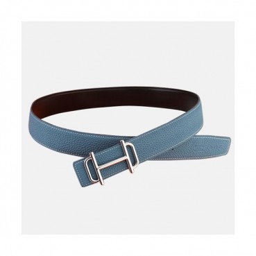 Hermes 2019 Mens Leather Belt - 에르메스 2019 남성용 레더 벨트 HERBT0025.Size(3.8cm).블루금장,블루은장