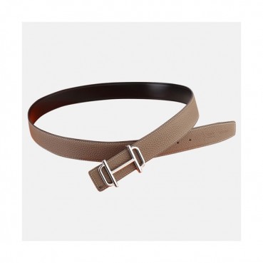 Hermes 2019 Mens Leather Belt - 에르메스 2019 남성용 레더 벨트 HERBT0024.Size(3.8cm).베이지금장,베이지은장