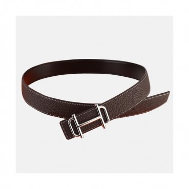 Hermes 2019 Mens Leather Belt - 에르메스 2019 남성용 레더 벨트 HERBT0023.Size(3.8cm).브라운금장,브라운은장