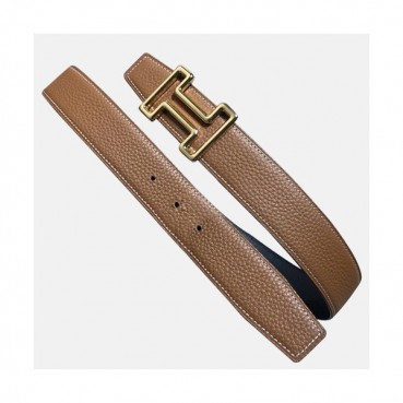 Hermes 2019 Mens Reversible Leather Belt - 에르메스 2019 남성용 리버시블 레더 벨트 HERBT0011.Size(3.8cm).연브라운