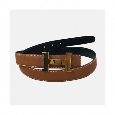 Hermes 2019 Ladies Reversible Epsom & Swift Leather Belt - 에르메스 2019 여성용 리버시블 엠송&스위프트 레더 벨트 HERBT0009.Size(2.5cm).브라운