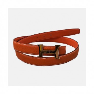 Hermes 2019 Ladies Reversible Epsom & Swift Leather Belt - 에르메스 2019 여성용 리버시블 엠송&스위프트 레더 벨트 HERBT0007.Size(2.5cm).오렌지