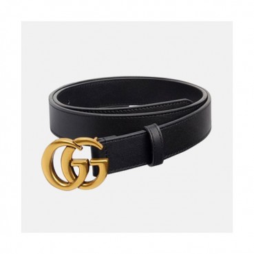 Gucci 2019 Mm/Wm Marmont GG Buckle Leather Belt - 구찌 2019 신상 남여공용 마톤트 GG 버클 레더 벨트 GUBT0001.Size(3.0/3.5/4.0cm).블랙