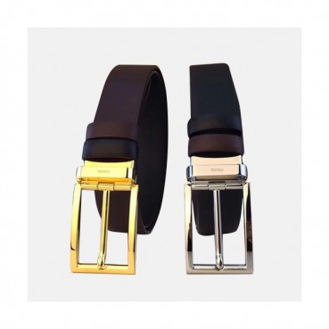Prada 2019 Mens Business Leather Belt - 프라다 2019 남성 신상 비지니스 레더 벨트 PRABT0001.Size(3.4cm).블랙은장,브라운금장