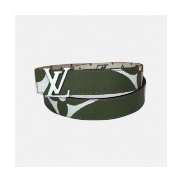 Louis vuitton 2019 Mm/Wm Initial Logo Buckle Leather Belt - 루이비통 남자 이니셜 로고 버클 레더 벨트 Lou01179x.Size(3.0cm).그린은장
