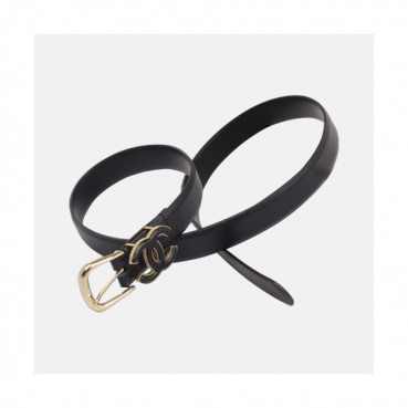 Chanel 2019 Ladies Classic CC Buckle Leather Belt - 샤넬 여성 클랙식 CC 버클 레더 벨트 Cnl0313x.Size(2.5cm).블랙금장