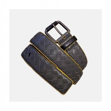 Bottega Veneta 2019 Mens Intrecciato Continental Handi craft Leather Belt - 보테가베네타 남성 인트레치아토 핸디 크래프트 레더  벨트 Bot0053x.Size(3.4cm).그레이