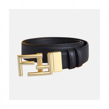 [매장판]Fendi 2019 Mens Double 'F' Logo Reversible Leather Bellt - 펜디 남성 더블 'F'로고 양면 레더 벨트 Fen001x.Size(3.4cm).블랙금장