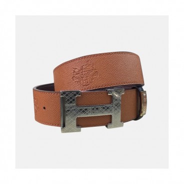 Hermes 2019 Mens Business Signature Logo Leather Belt - 에르메스 남성 비지니스 시그니처 로고 가죽 벨트 Her0196x.Size(3.8cm).브라운은장