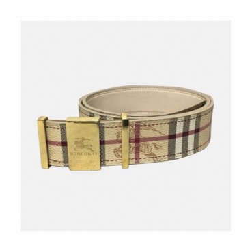 [매장판]Burberry 2019 Mens Londan Box Logo Buckle Business Check Leather Belt - 버버리 남성 런던 박스 로고 버클 비지니스 체크 레더 벨트 Bur0594x.Size(3.8CM).체크베이지금장