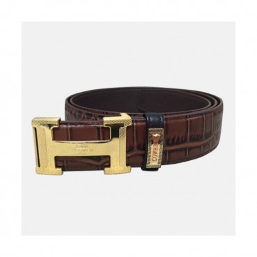 Hermes 2019 Mens Business Signature Logo Leather Belt - 에르메스 남성 비지니스 시그니처 로고 가죽 벨트 Her0194x.Size(3.8cm).브라운금장