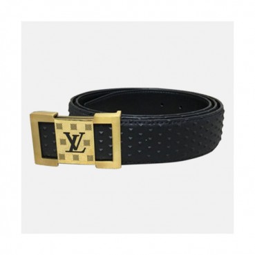 Louis vuitton 2019 Mens Signature Initial Logo Buckle Leather Belt - 루이비통 남성 신상 시그니처 이니셜 로고 버클 레더 벨트 Lou0892x.Size(3.8cm).블랙금장