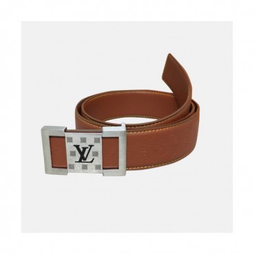 Louis vuitton 2019 Mens Signature Initial Logo Buckle Leather Belt - 루이비통 남성 신상 시그니처 이니셜 로고 버클 레더 벨트 Lou0891x.Size(3.8cm).브라운은장