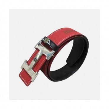 Hermes 2019 Mens Business Signature Logo Leather Belt - 에르메스 남성 비지니스 시그니처 로고 가죽 벨트 Her0189x.Size(3.8cm).레드은장