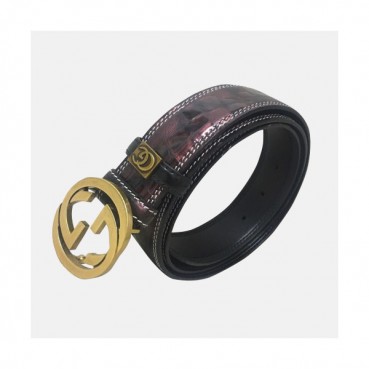 Gucci 2019 Mens Signature Vintage GG Steel Buckle Leather Belt - 구찌 신상 남성 시그니처 빈티지 GG 스틸 버클 레더 벨트 Guc0861x.Size(3.5cm).버건디금장