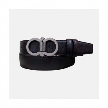 Salvatore Ferragamo 2019 Mens Gancio Buckle Leather Belt - 살바토레 페라가모 남성 간치오 버클 레더 벨트 Fer0231x.Size(3.4cm).블랙은장