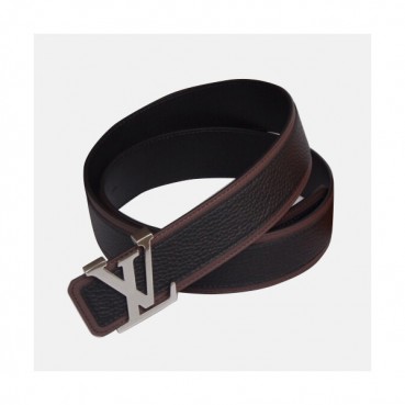 Louis vuitton 2019 Mens Signature Initial Logo Buckle Leather Belt - 루이비통 남성 신상 시그니처 이니셜 로고 버클 레더 벨트 Lou0883x.Size(3.8cm).블랙검은장