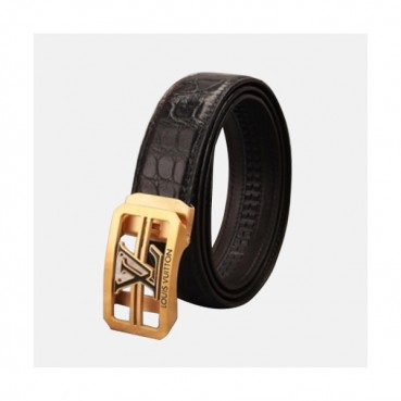 Louis vuitton 2019 Mens Signature Initial Logo Automatic Buckle Leather Belt - 루이비통 남성 신상 시그니처 이니셜 로고 오토매틱 버클 레더 벨트 Lou0882x.Size(3.5cm).2컬러(블랙은장/블랙금장)