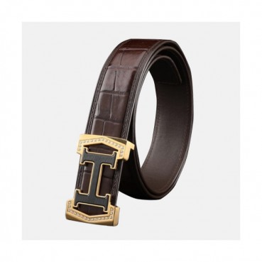 Hermes 2019 Mens Business Initial Logo Leather Belt - 에르메스 남성 비지니스 이니셜 로고 가죽 벨트 Her0182x.Size(3.8cm).2컬러(블랙은장/브라운금장)