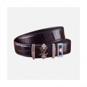 Louis vuitton 2019 Mens Signature Initial Logo Buckle Leather Belt - 루이비통 남성 신상 시그니처 이니셜 로고 버클 레더 벨트 Lou0877x.Size(3.8cm).블랙은장