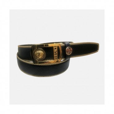 Versace 2019 Mens Palazzo Medusa Steel Buckle Leather Bellt - 베르사체 남성 메두사 스틸 버클 레더 벨트 Ver0170x.Size(3.5cm).블랙금장