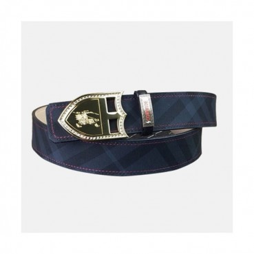 Burberry 2019 Mens Londan Box Logo Buckle Business Check Leather Belt - 버버리 남성 런던 박스 로고 버클 비지니스 체크 레더 벨트 Bur0580x.Size(3.8CM).네이비금장