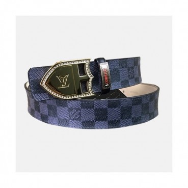 Louis vuitton 2019 Mens Damier Initial Logo Steel Buckle Leather Belt - 루이비통 남성 신상 다미에 이니셜 로고 스틸 버클 레더 벨트 Lou0873x.Size(3.8cm).블랙금장
