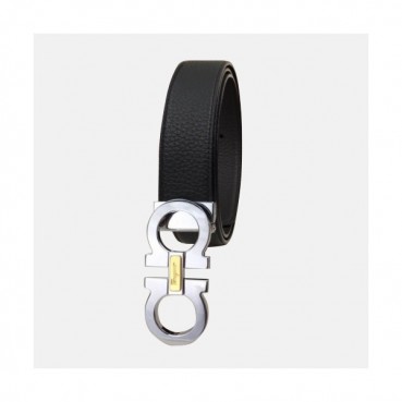 Salvatore Ferragamo 2019 Mens Gancio Buckle Leather Belt - 살바토레 페라가모 남성 간치오 버클 레더 벨트 Fer0223x.Size(3.4cm).블랙은장