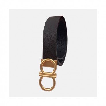 Salvatore Ferragamo 2019 Mens Gancio Buckle Leather Belt - 살바토레 페라가모 남성 간치오 버클 레더 벨트 Fer0222x.Size(3.4cm).블랙금장