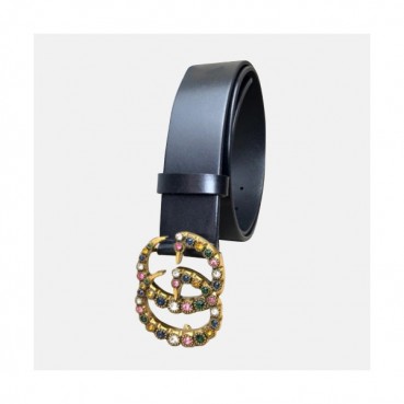 Gucci 2019 Mens Embellish Satin Antique Steel Buckle Leather Belt - 구찌 신상 남성 엠벨리쉬 새틴 엔틱 스틸 버클 레더 벨트 Guc0848x.Size(4.0cm).블랙
