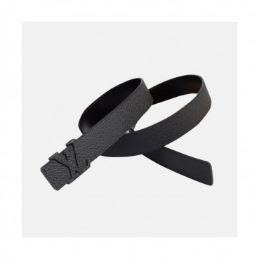 Louis vuitton 2019 Mens Signature Initial Logo Buckle Leather Belt - 루이비통 남성 신상 시그니처 이니셜 로고 버클 레더 벨트 Lou0871x.Size(3.8cm).블랙검장